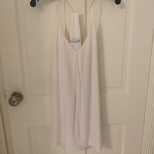 Alice and Olivia white slip dress